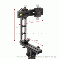 【停产】徕图/leofoto LEP-02组合式矩阵接片节点全景云台720度补天补地