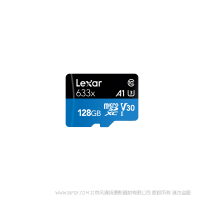 雷克沙 LSDMI128BBCN633N Lexar® High-Performance 633x microSDHC™/microSDXC™ UHS-I 存储卡 128G 128GB 读100MB/s 写45MB/s