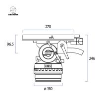 Sachtler®（萨科勒） Video90FB液压平底云台115KG 电视台演播室视频拍摄